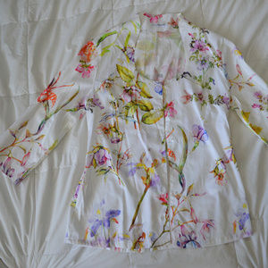 Naracamicie (made in Italy) button down floral top